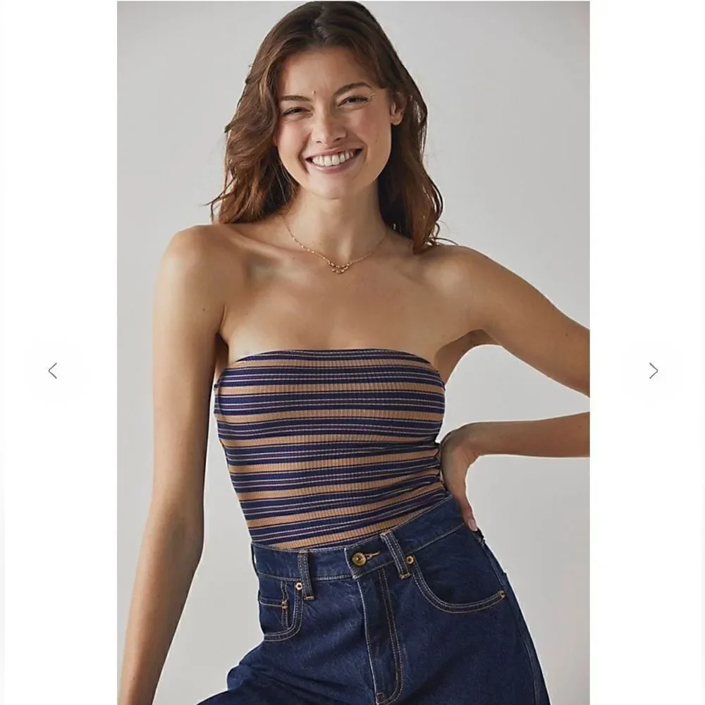 FREE PEOPLE intimately Stripe Out Bodysuit size small - Picture 3 of 11